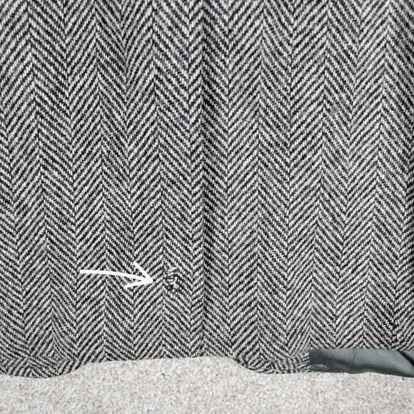 Vintage John Weitz Tweed Sport‎ Coat Mens XL Black White Herringbone Wool Lined - Picture 6 of 16